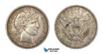 G44, United States, Barber Half Dollar (50 Cents) 1892-O, New Orleans, Silver, Nice & Toned, RARE!
