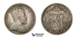 H41, Cyprus, Edward VII, 9 Piastres 1907, Silver, Nice!