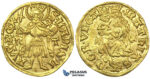 I52, Hungary, Matthias Corvinus, Goldgulden ND (1482-88) h-T, Hermannstadt (Transylvania) Gold (3.59g) TOP Grade!