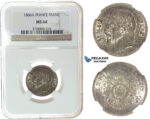 I65, France, Napoleon III, Franc 1866-A, Paris, Silver, NGC MS64
