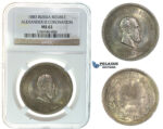 I81, Russia, Alexander III, Rouble 1883 (Coronation) Silver, NGC MS62