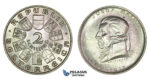 I94, Austria, Republic, 2 Schilling 1932 (Joseph Haydn) Silver, UNC!