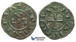 J38, Italy, Ancona, Republic, Denaro ND, Billon (0.71g) Good details!