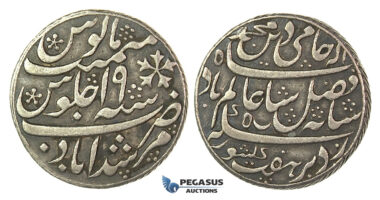 J50, India, Bengal, Rupee Yr. 19, Silver, Nice Grade!