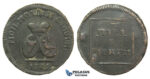J55, Moldavia & Wallachia, Para/3 Dengi 1772, Copper (from Turkish canons) Nice & Rare! Bitkin 1255