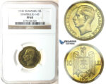 J75, Romania, Carol II, 10 Lei 1930-H, Heaton, NGC PF65 (Pop 1/1) Very Rare!