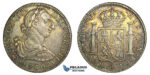 J99, Mexico, Charles III, 8 Reales 1780 Mo FF, Mexico City, Silver, Nice w. Rainbow Toning!