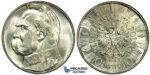 K03, Poland, 10 Zlotych 1939, Silver, UNC Details (Few hairline Scratches on Rev.)