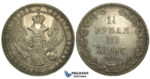 L14, Poland (under Russia) Nicholas I, 1-1/2 Rouble/10 Zlotych 1835 НГ, St. Petersburg, Silver, Bitkin 1088, Nice!