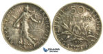 L29, France, 3rd Republic, 50 Centimes 1910, Paris, Silver, SUP/SPL Dark toning!