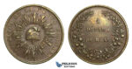L33, Colombia (Nueva Granada) 1 Decimo de Real 1847, High Grade! Chocolate Brown!