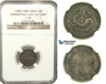 L46, China, Kwangtung, 10 Cents ND (1890-1908) Silver, NGC F15