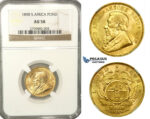 L60, South Africa (ZAR) Pond 1898, Gold, NGC AU58