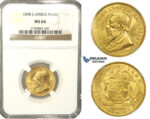 L62, South Africa (ZAR) Pond 1898, Gold, NGC MS64, Rare Grade!