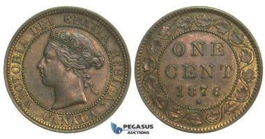 L68, Canada, Victoria, Cent 1876-H, Heaton, High Grade!