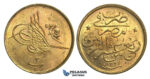 L73, Ottoman Empire, Egypt, Mehmed Resad, 1/40 Qirsh AH1327/3-H, Heaton, Mint State!