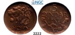 Lot: 2222. Albania, Ahmed Bey Zogu I, 1928-1939, 5 Qindar Leku, 1926-R, Rome, NGC MS65RB