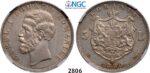 Lot: 2806. Romania, Carol I, 1866-1914, 5 Lei 1880-B, Bucharest, Silver , NGC AU53