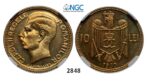Lot: 2848. Romania, Carol II, 1930­-1940, 10 Lei 1930­-H, Heaton, Birmingham, Nickel-­Brass, NGC PF65