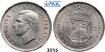 Lot: 3016. South Africa, Union of South Africa, George VI, 1936-1952, 2 1/2 Shillings 1942, Pretoria, Silver, NGC MS62