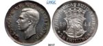 Lot: 3017. South Africa, Union of South Africa, George VI, 1936-1952, 2 1/2 Shillings 1944, Pretoria, Silver, NGC PF62
