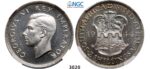Lot: 3020. South Africa, Union of South Africa, George VI, 1936-1952, 2 Shillings 1944, Pretoria, Silver, NGC PF63