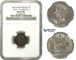 M37, France, Louis Philippe I, ESSAI 2 Centimes 1842, NGC MS64BN