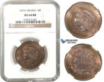 M42, France, 3rd Repubic, 10 Centimes 1872-A, Paris, NGC MS64RB