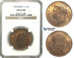 M50, Great Britain, Jersey, Victoria, 1/12 Shilling 1894, NGC MS64RB