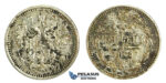 N40, Russia, Alexander II, 5 Kopeks 1861 СПБ-ФБ, St. Petersburg, Silver, Toned High Grade!