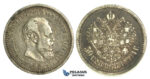 N56, Russia, Alexander III, 50 Kopeks 1894 (АГ) Silver, Old toning!