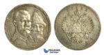 N59, Russia, Nicholas II, Rouble 1913 (Romanov) Silver, (High Relief) High Grade (Edge knicks)