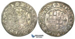 O150, Baltic Livonian Order, Riga, Henry of Galen and William of Brandenburg, 1/2 Mark 1554, Riga, Silver, Ex. Kieler Collection