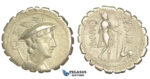 O53, Roman Republic, C. Mamilius Limetanus (82 BC) AR Denarius Serratus (3.91g) Rome, Ulysses