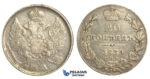 O93, Russia, Nicholas I, 20 Kopeks 1839 СПБ-НГ, St. Petersburg, Silver