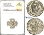 P50, Roman Empire, Trajan (98-117 AD) AR Denarius (3.32g) Rome, 101-102 AD, Vesta, NGC AU