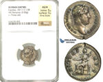 P52, Roman Empire, Hadrian (117-138 AD) AR Denarius (3.50g) Rome, 134-138 AD, Pieatas, NGC AU* Star