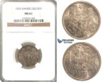 P78, Poland, Danzig, Gulden 1923, Silver, NGC MS61
