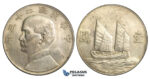 R08, China "Junk" Dollar 1934, Silver, Mint state (Light hairlines)