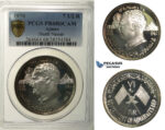 R102, United Arab Emirates, Ajman, 7 1/2 Riyals 1970 (Death of Nasser) Silver, PCGS PR68DCAM