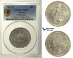 R152, Mexico, Cap and Rays 50 Centavos 1916-M, Mexico City, Silver, PCGS MS62