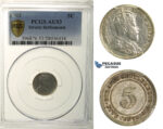 R167, Straits Settlements, Edward VII, 5 Cents 1903, Silver, PCGS AU53