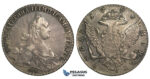 R20, Russia, Catherine II, Rouble 1776 СПБ-ЯЧ, St. Petersburg, Silver, Toned High Grade!