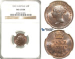 R217, Great Britain, Victoria, Half Farthing 1843, NGC MS65BN