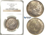 R219, Great Britain, George III, Large Bust Half Crown 1817, Silver, NGC AU55
