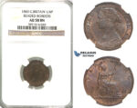 R318, Great Britain, Victoria, Farthing 1860 (BB/BB) NGC AU58BN