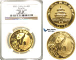R32, China, “Panda” 100 Yuan 1993 (Large date) Gold (1 oz.) NGC MS69
