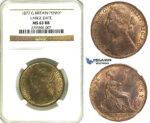 R349, Great Britain, Victoria, Penny 1877 (Large Date) NGC MS63RB