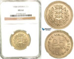 R567, Estonia, 25 Senti 1928, NGC MS64