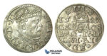 T102, Poland (for Riga) Stefan Bathory, 3 Groschen (Trojak) 1586, Riga, Silver (2.36g) High Grade!